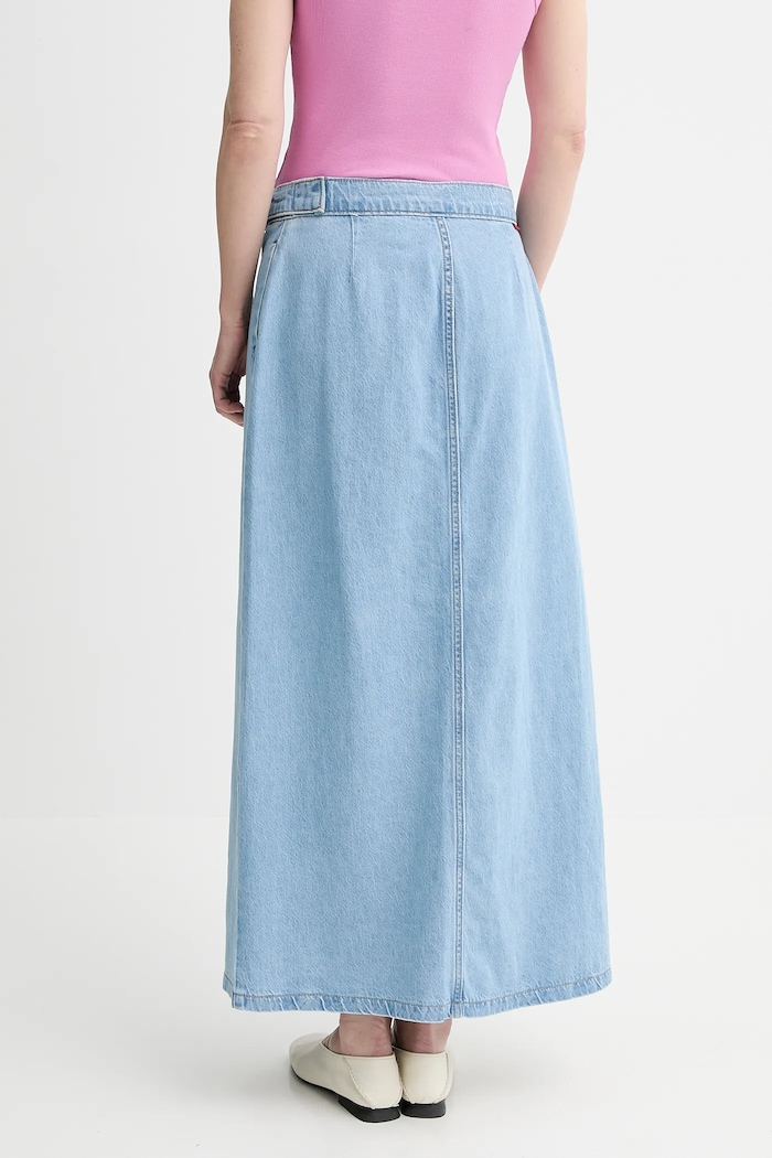 Odzież Levi's spódnica jeansowa COLUMN WRAP SKIRT 001VG niebieski