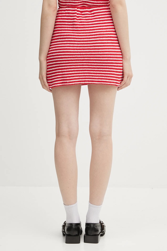 Clothing Sporty & Rich skirt Serif Logo Striped Terry Aline SK017602300ST67 red