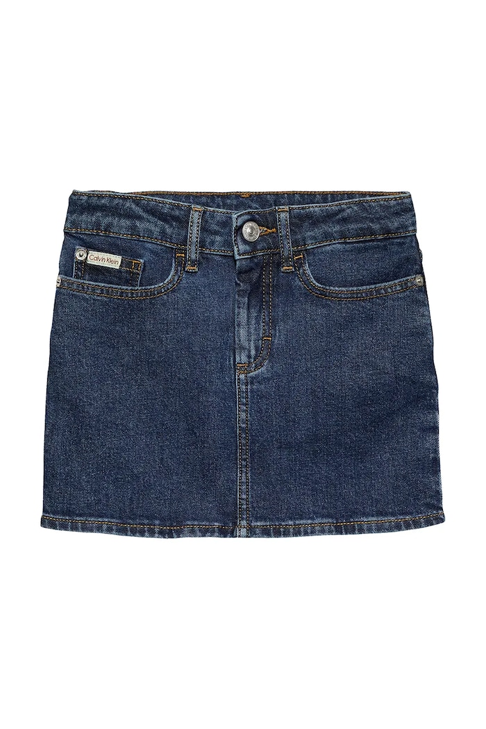 Dječja traper suknja Calvin Klein Jeans IG0IG02717.PPYA mornarsko plava SS25