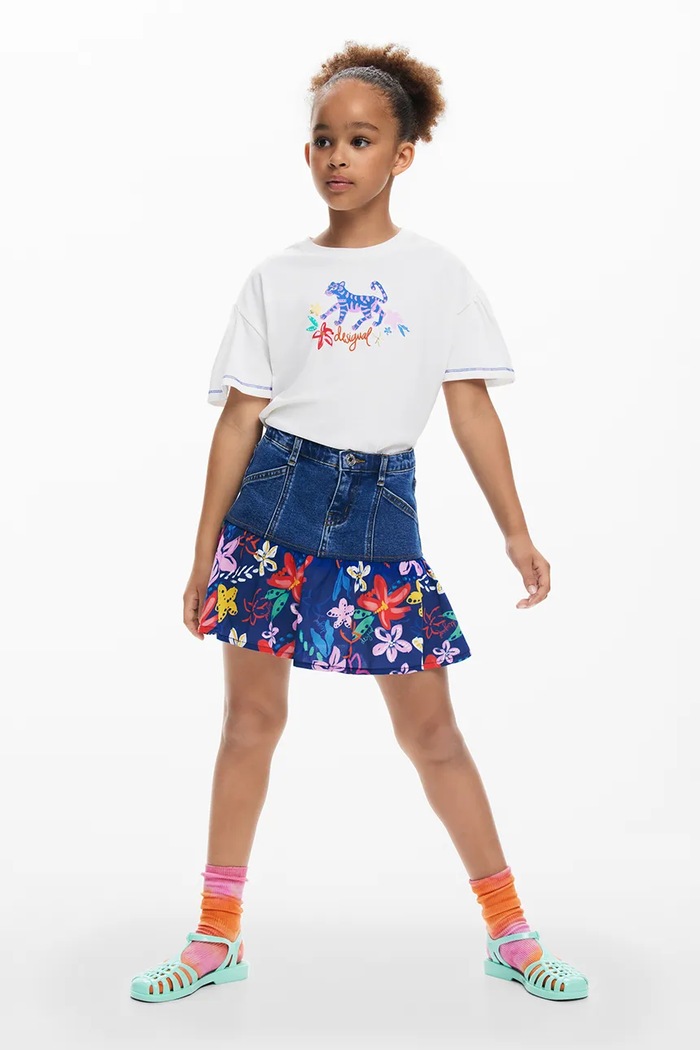 Dječja suknja Desigual mini plava 25SGFD01