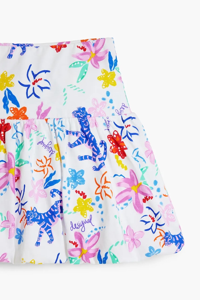 Desigual fusta din bumbac pentru copii alb 25SGFK01