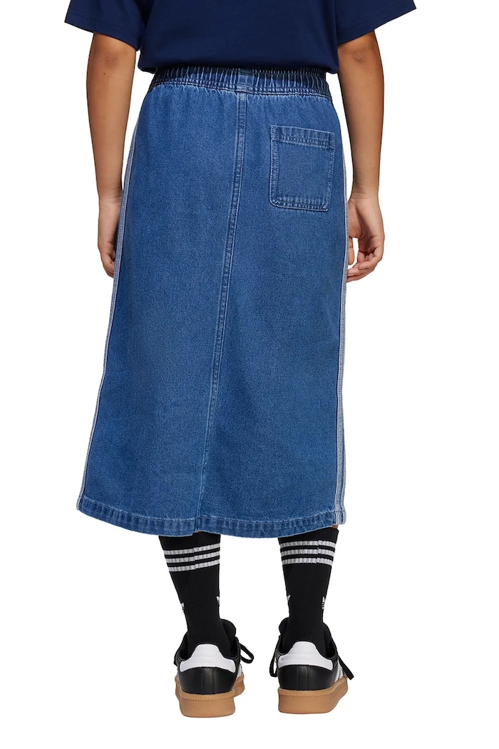 Dječja traper suknja adidas Originals JC7879 plava