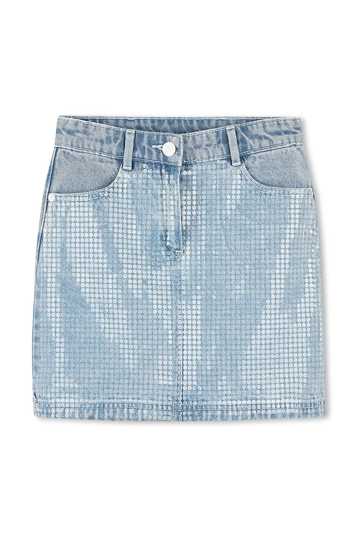 Dječja traper suknja Dkny D62259.156.162 plava SS25