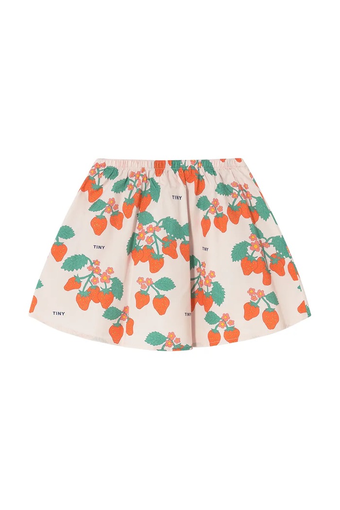 Κοριτσίστικα Παιδική βαμβακερή φούστα Tinycottons STRAWBERRIES SKIRT SS25.165 ροζ