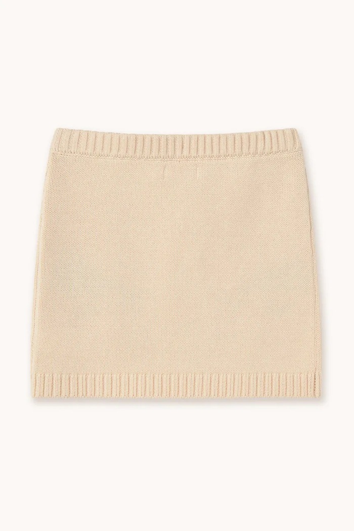 Fete Tinycottons fusta din bumbac pentru copii STRAWBERRIES SKIRT SS25.305 bej