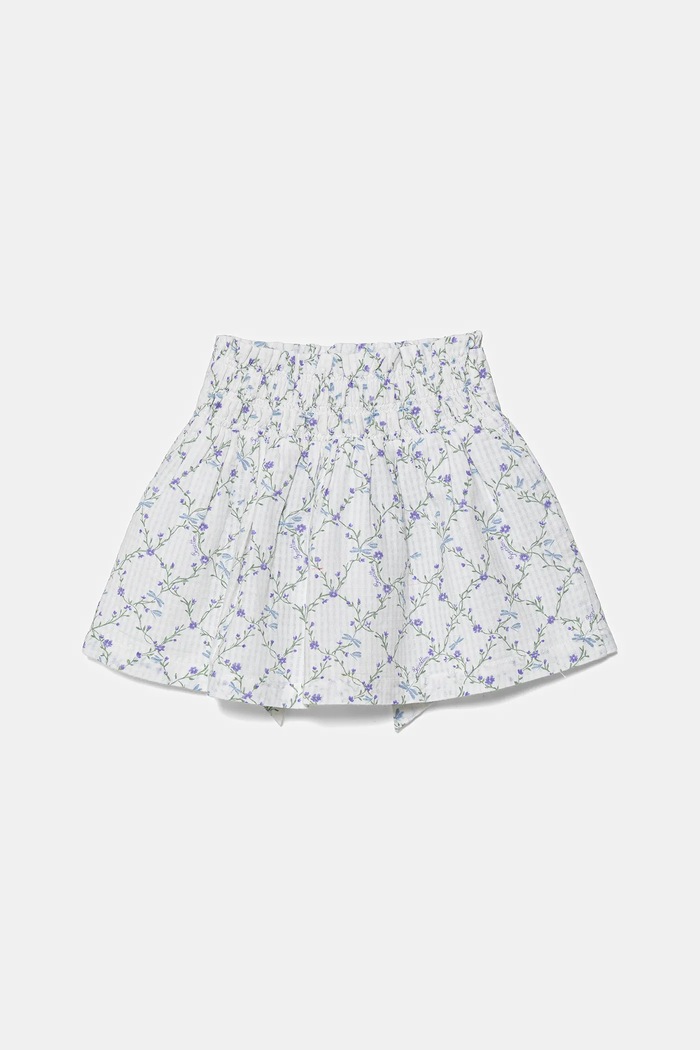 Dječje pamučna haljina United Colors of Benetton 40VFG0013.P.Seasonal bijela SS25