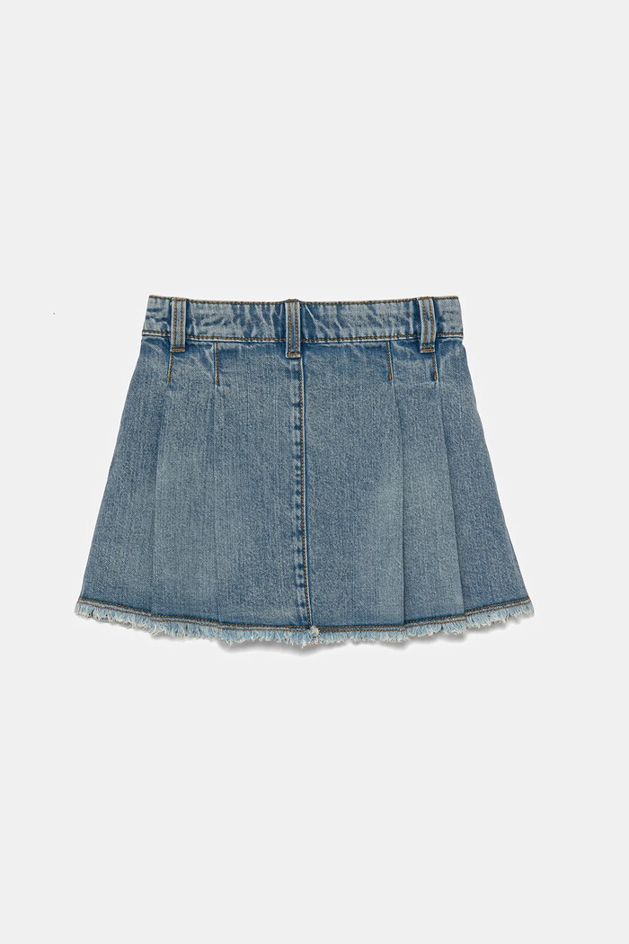 United Colors of Benetton spódnica jeansowa dziecięca 4VJEC002F.G.Seasonal niebieski SS25