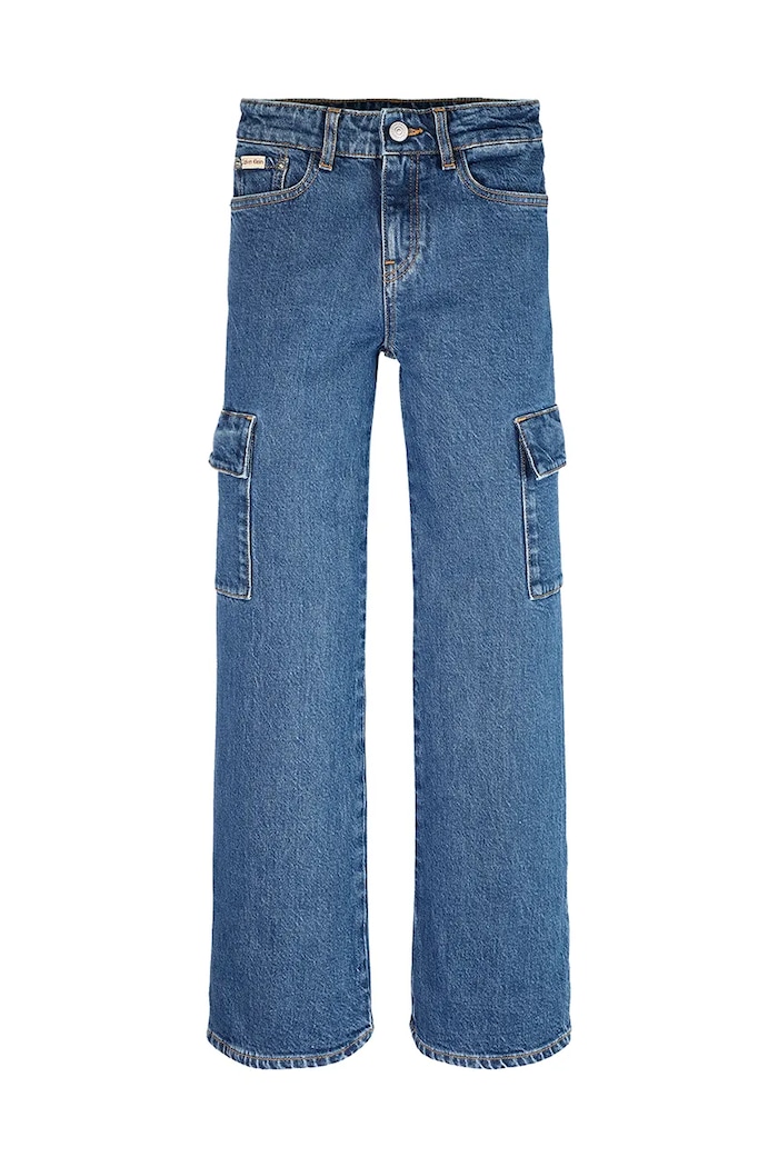 Dječje traperice Calvin Klein Jeans SKATER RGD IB0IB02318.PPYA plava SS25