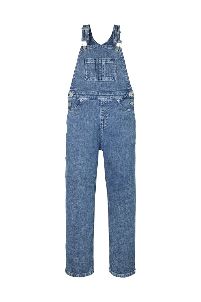 Detské nohavice na traky Tommy Hilfiger U CARPENTER KS0KS00615.128.176.PPYA modrá SS25