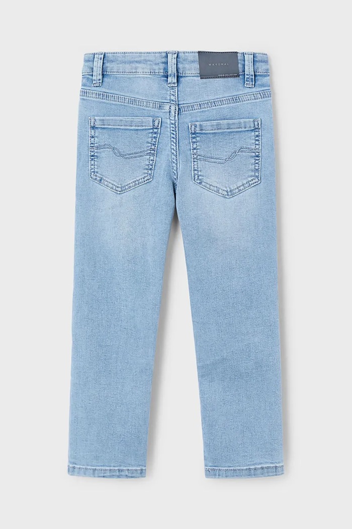 Dětské rifle Mayoral slim fit basic 515.5B.Mini.PPYA modrá SS25