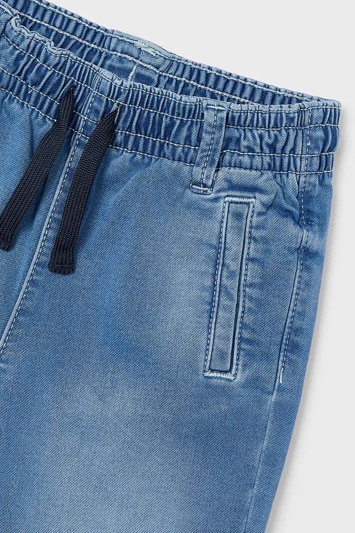 CHLAPEC Dětské rifle Mayoral soft denim jogger 3564.5B.Mini.PPYA modrá