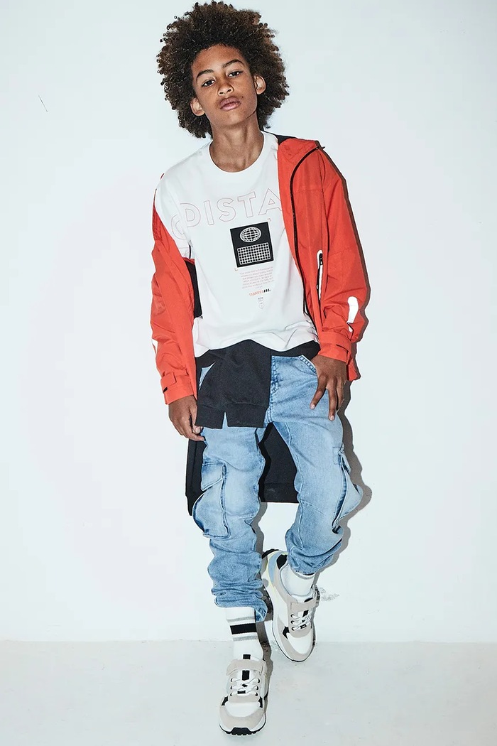 Mayoral jeans copii cargo Planet friendly albastru 6531.7F.Junior.PPYA