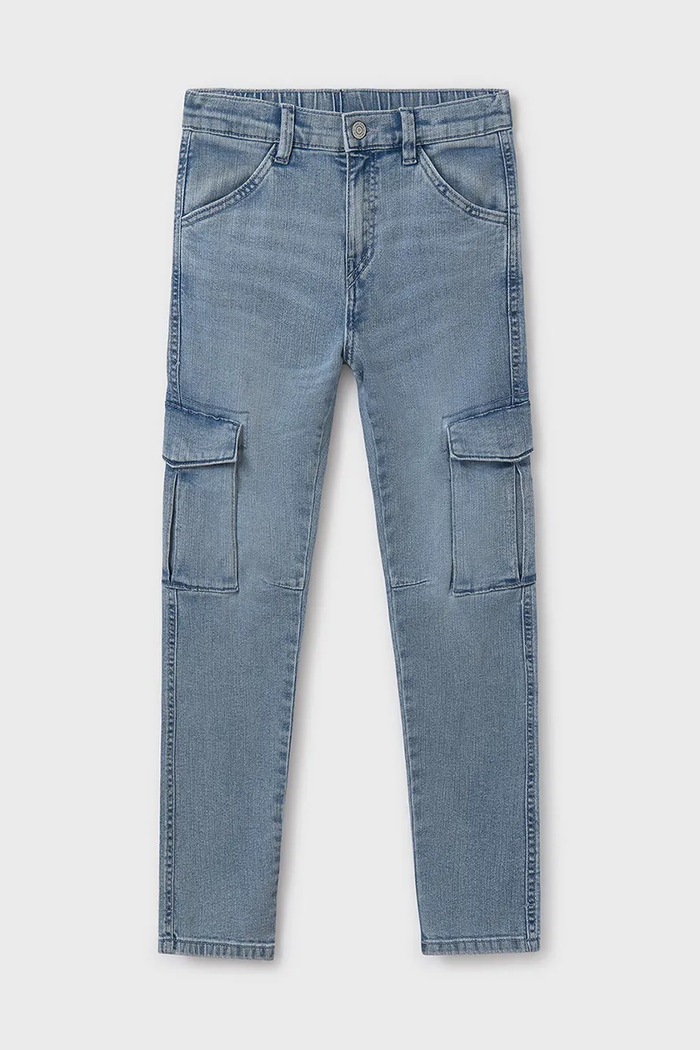 Mayoral jeans copii cargo 6531.7F.Junior.PPYA albastru SS25