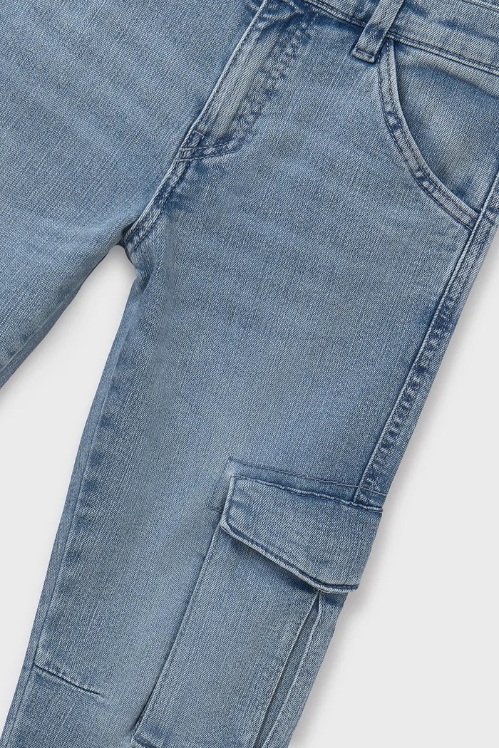 Mayoral jeans copii cargo albastru 6531.7F.Junior.PPYA