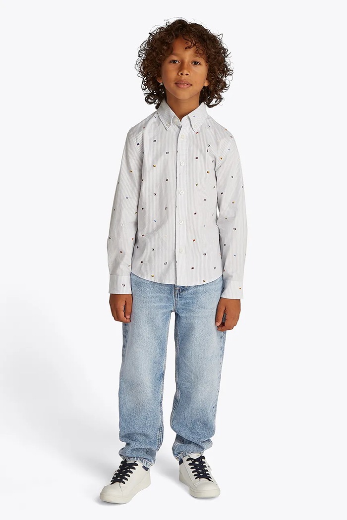 Dětské rifle Tommy Hilfiger ARCHIVE BARREL džíny modrá KB0KB09562.PPYA