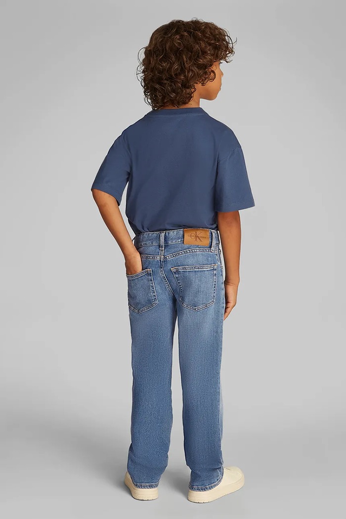 Dětské rifle Calvin Klein Jeans STRAIGHT modrá IB0IB02504.PPYA