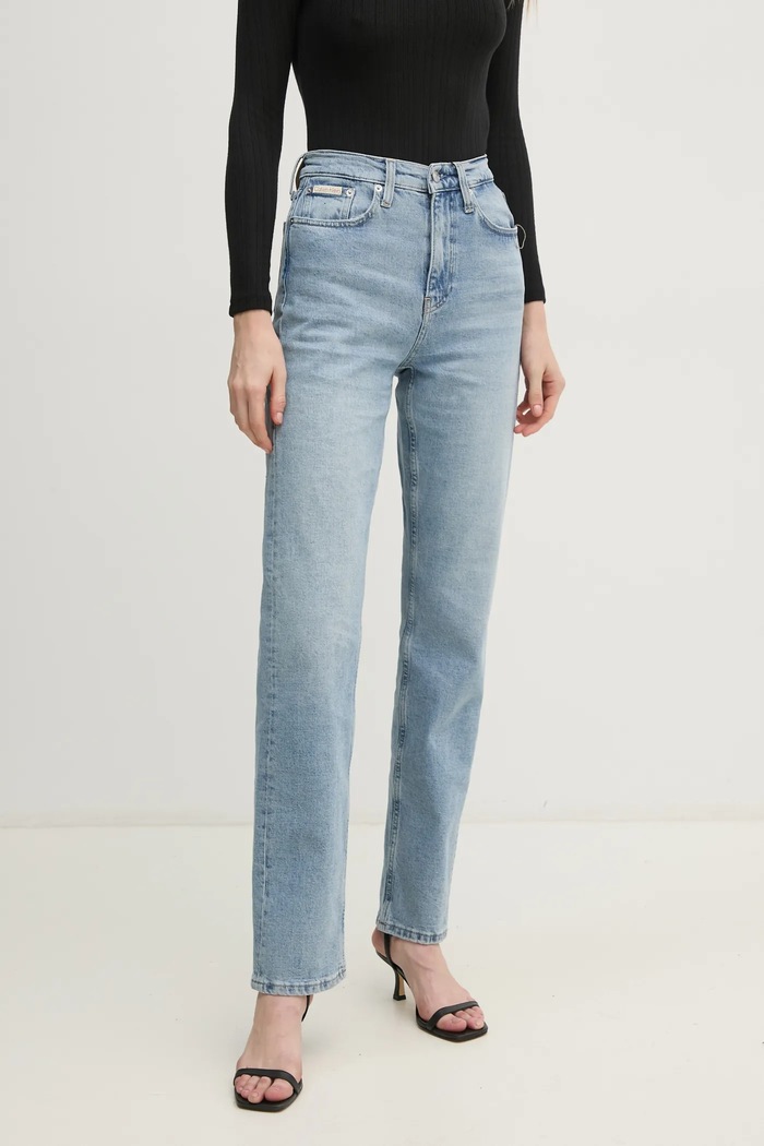Дънки Calvin Klein Jeans Planet friendly син J20J224501