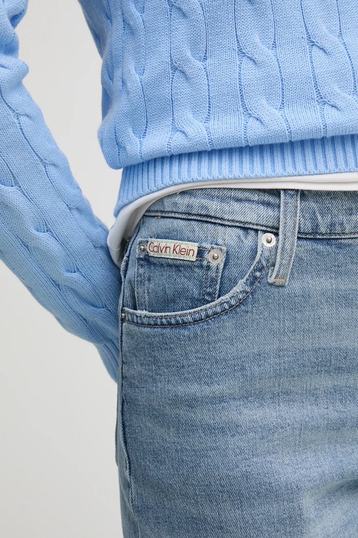 Rifle Calvin Klein Jeans modrá J20J224515