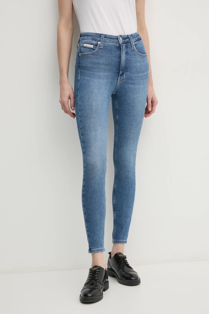 Džíny Calvin Klein Jeans Planet friendly modrá J20J224522