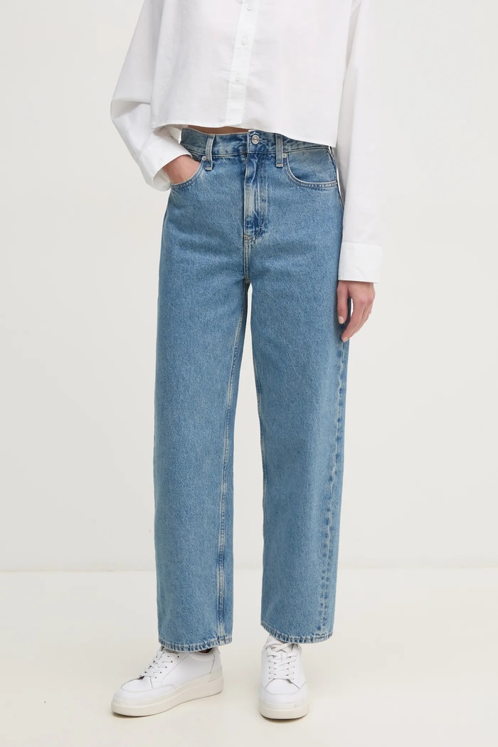 Rifle Calvin Klein Jeans Planet friendly modrá J20J225005