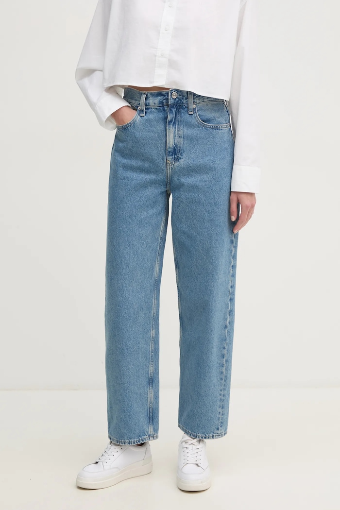 Rifle Calvin Klein Jeans Planet friendly modrá J20J225005