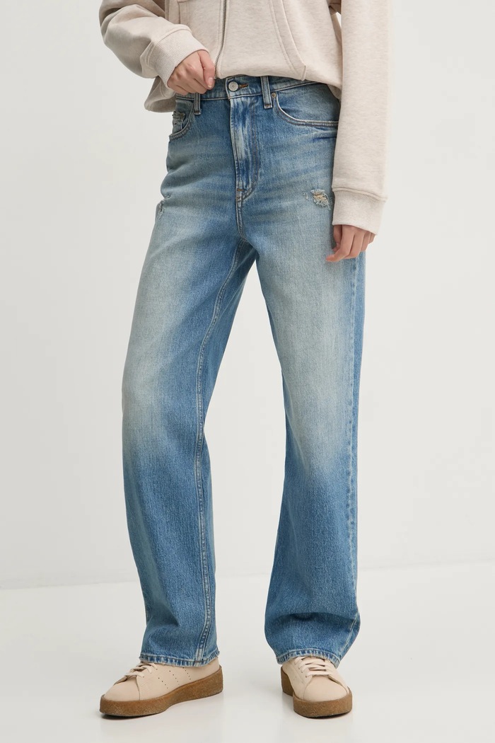 Rifle Tommy Jeans modrá DW0DW19772