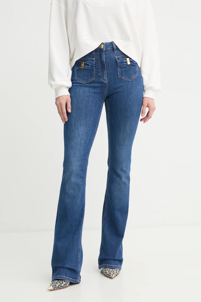 Elisabetta Franchi jeansy niebieski PJ88N51E2