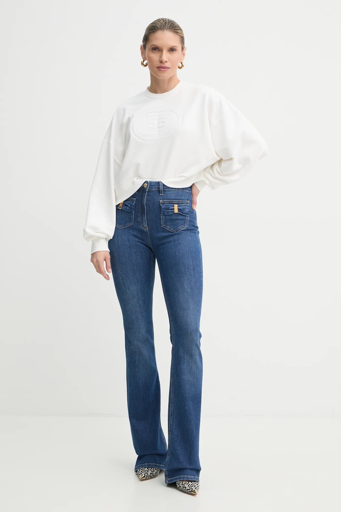 Elisabetta Franchi jeansy PJ88N51E2 niebieski SS25
