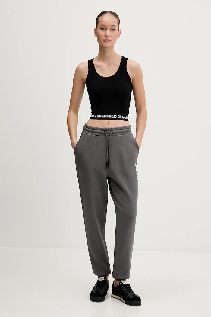 Tepláky Karl Lagerfeld Jeans A1W10058 šedá SS26