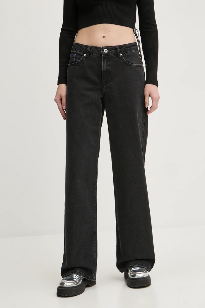 Τζιν παντελόνι Karl Lagerfeld Jeans Planet friendly μαύρο A1W10033