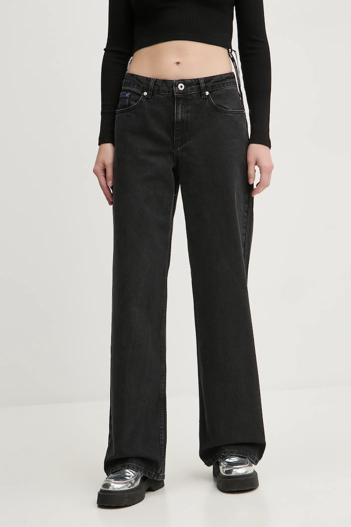 Τζιν παντελόνι Karl Lagerfeld Jeans Planet friendly μαύρο A1W10033