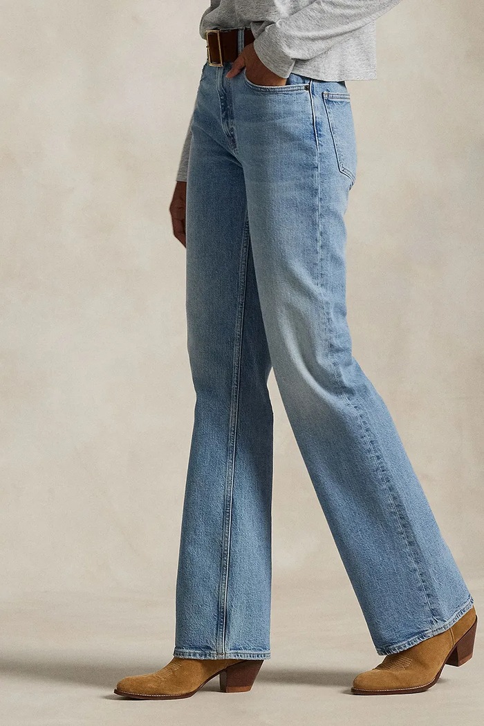 Odzież Polo Ralph Lauren jeansy bawełniane 211970178 niebieski