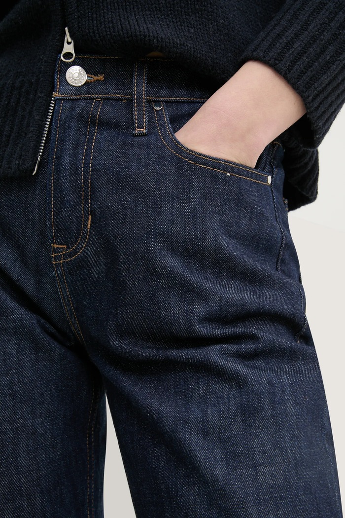 BOSS Orange jeansy granatowy 50534799