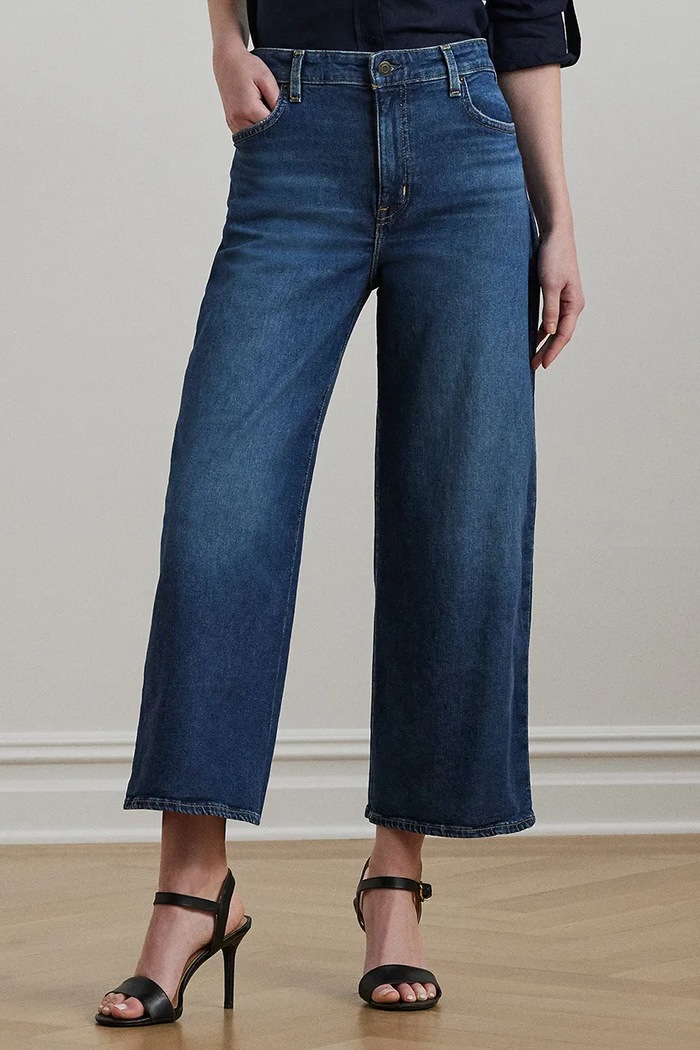Βαμβακερό τζιν Lauren Ralph Lauren 200973246 μπλε SS25
