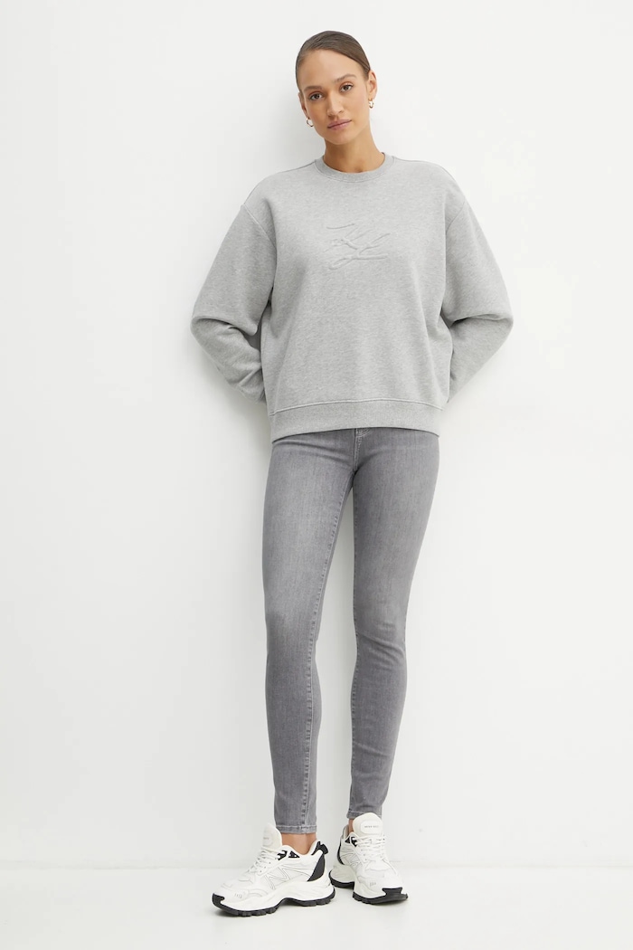 Karl Lagerfeld jeansy A1W10077 szary SS25