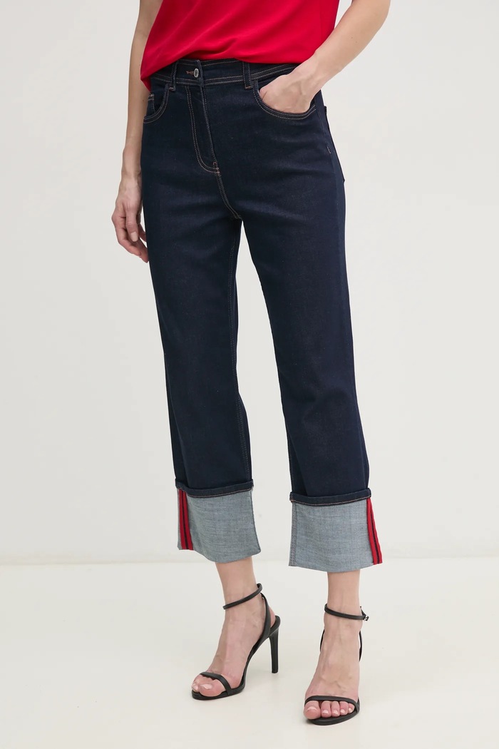 Twinset jeansy Planet friendly granatowy 251AP2352