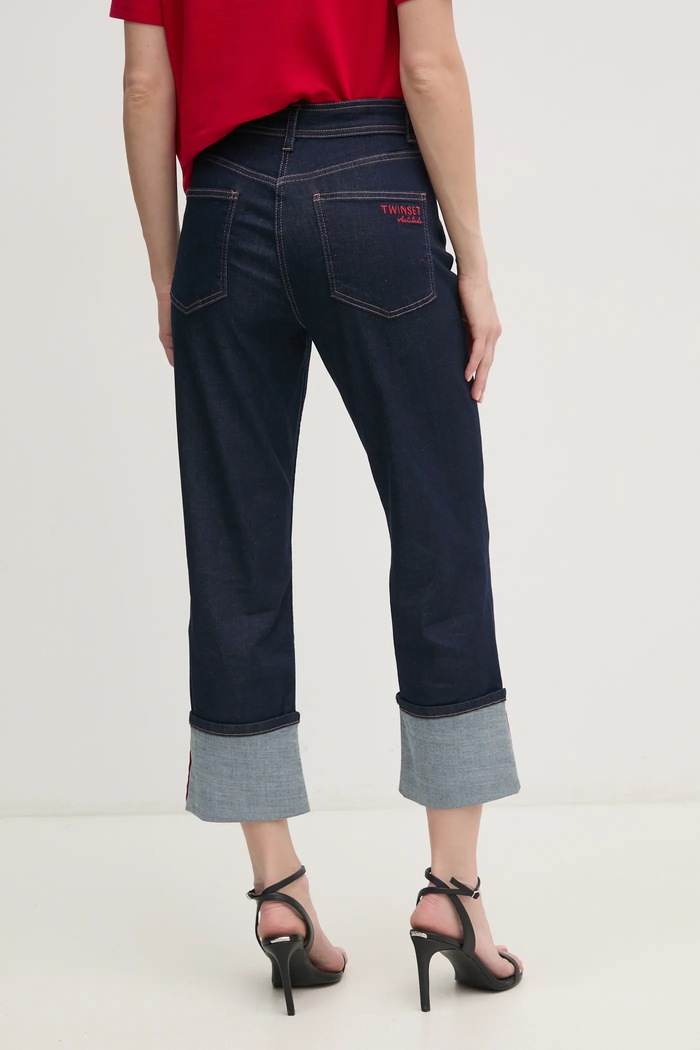 Odzież Twinset jeansy 251AP2352 granatowy