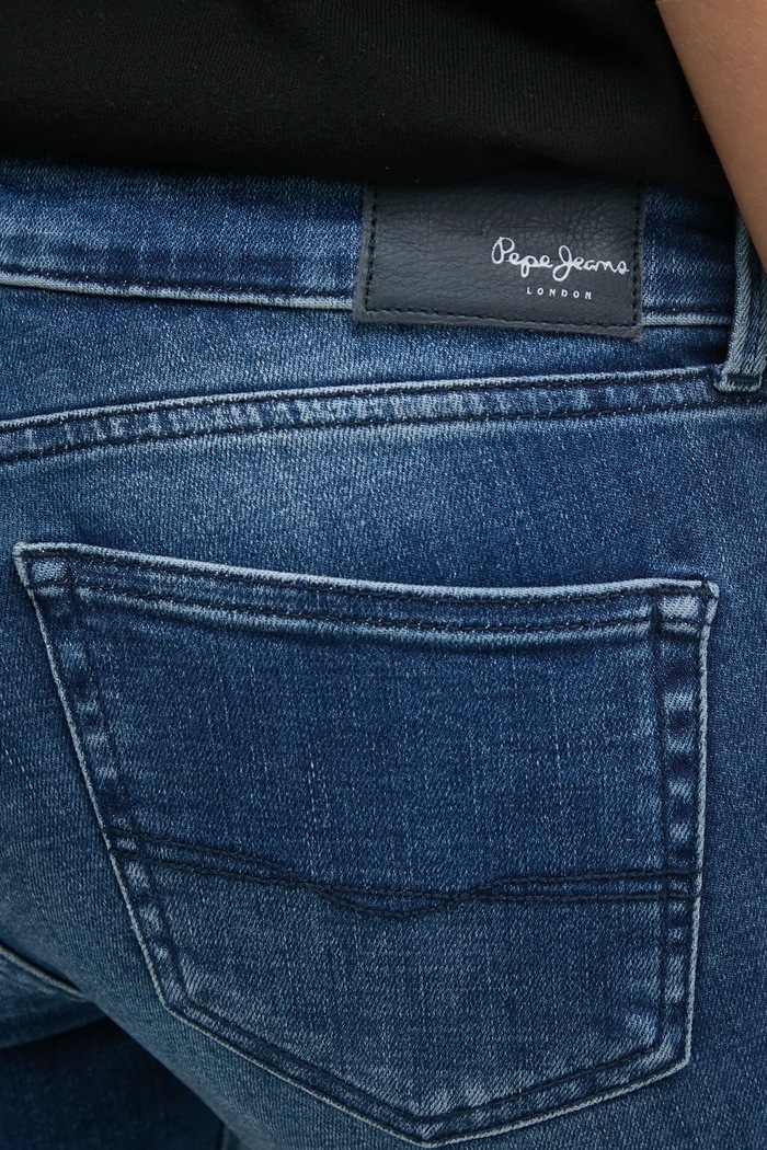 Pepe Jeans jeansy SKINNY JEANS LW SOHO granatowy PL204583ED8