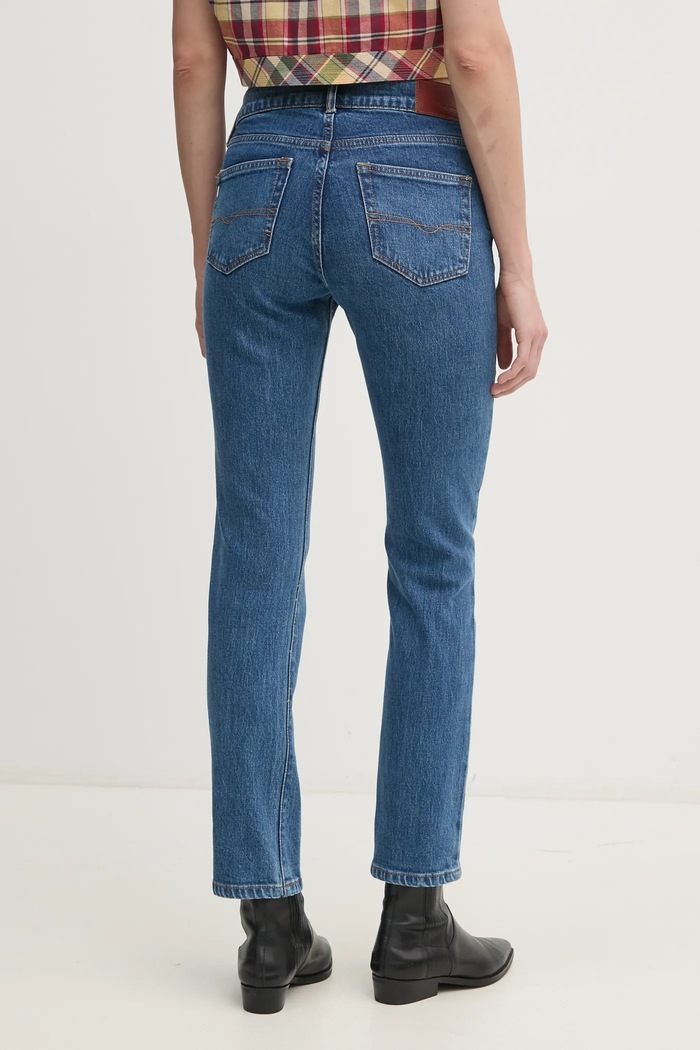 Îmbrăcăminte Pepe Jeans jeans SLIM JEANS MW GRACE PL204589EE3 bleumarin