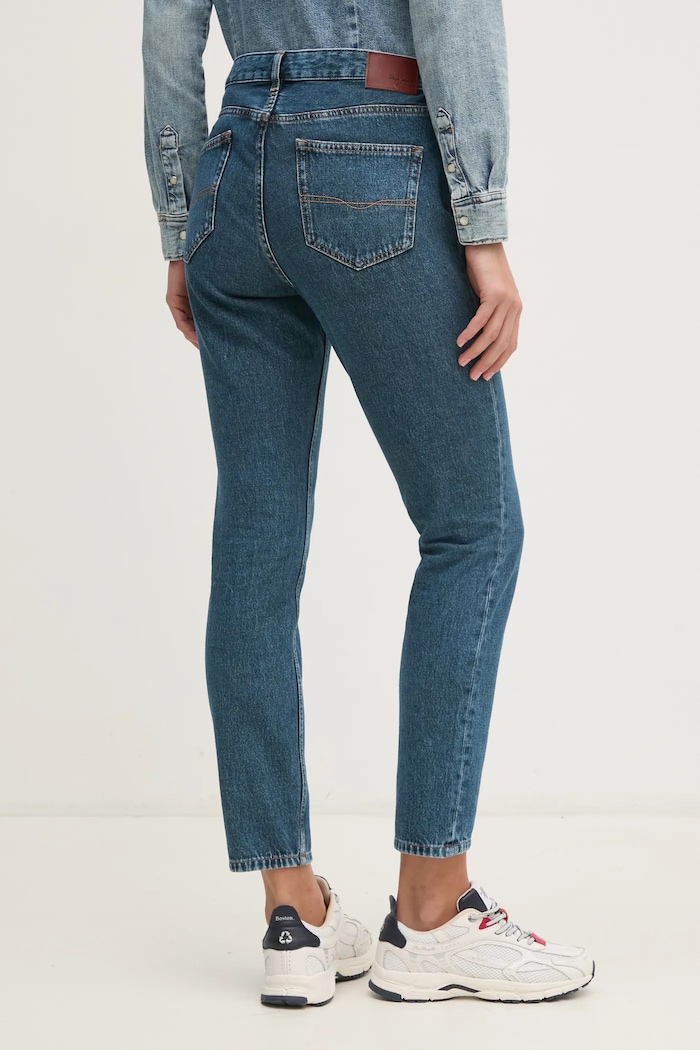 Ρούχα Τζιν παντελόνι Pepe Jeans TAPERED JEANS HW VIOLET PL204591EF2 σκούρο μπλε