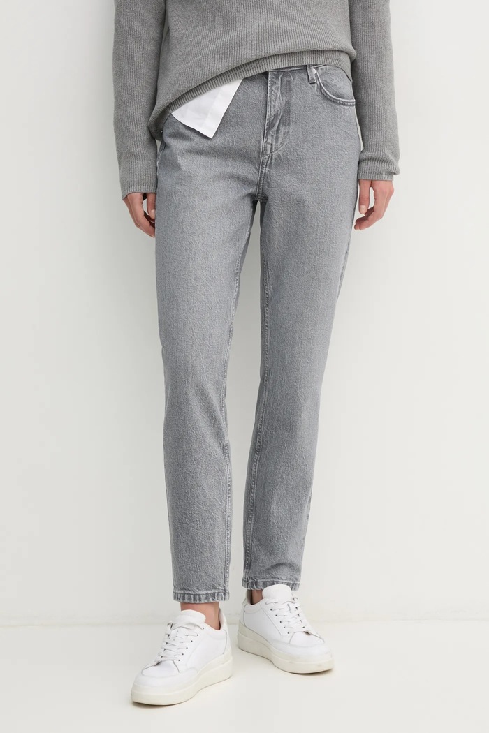 Pepe Jeans jeansy TAPERED JEANS HW VIOLET Planet friendly szary PL204591UN0
