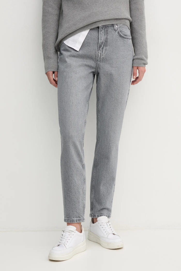 Pepe Jeans jeansy TAPERED JEANS HW VIOLET Planet friendly szary PL204591UN0