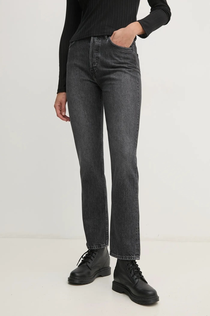 Rifle Pepe Jeans STRAIGHT JEANS UHW CELYN Planet friendly sivá PL204593XM8