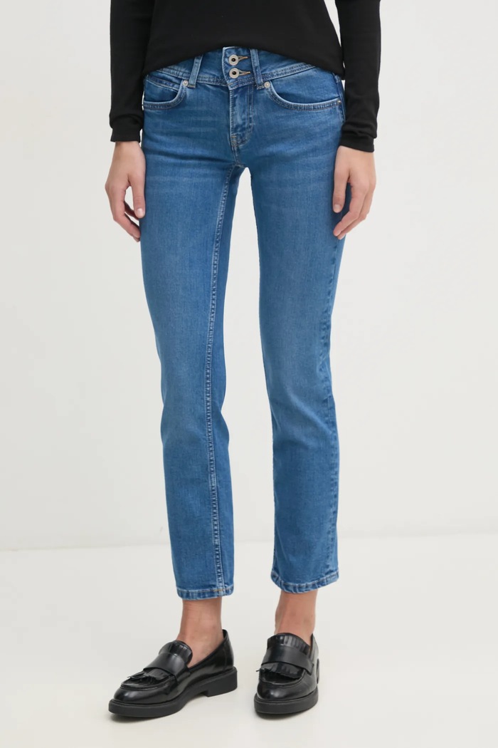 Traperice Pepe Jeans SLIM JEANS LW VENUS niski plava PL204729NC3