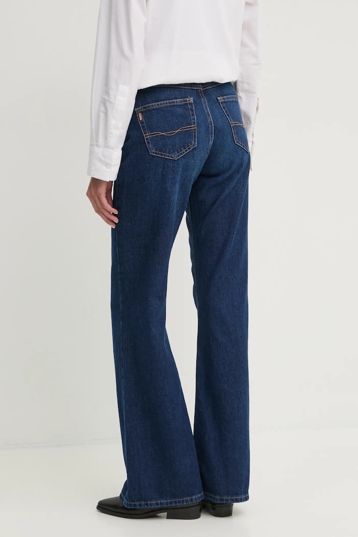 Oblačila Bombažne kavbojke Pepe Jeans FLARE HW WILLA PL204734EF1 mornarsko modra