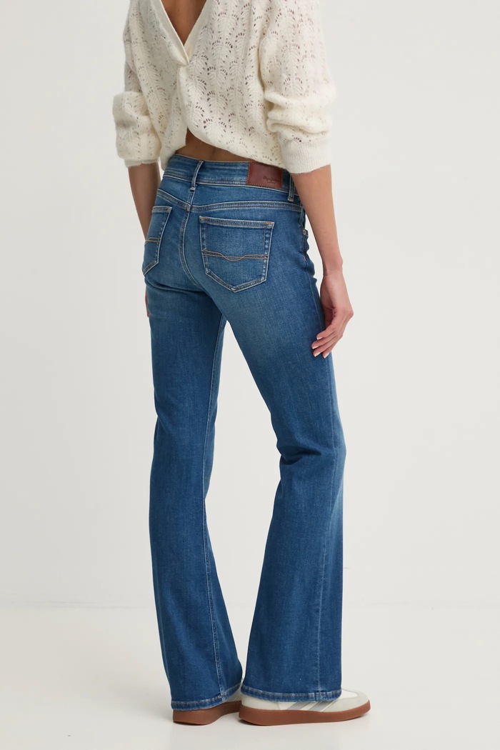 Oblečenie Rifle Pepe Jeans FLARE LW PIMLICO PL204736IA0 tmavomodrá