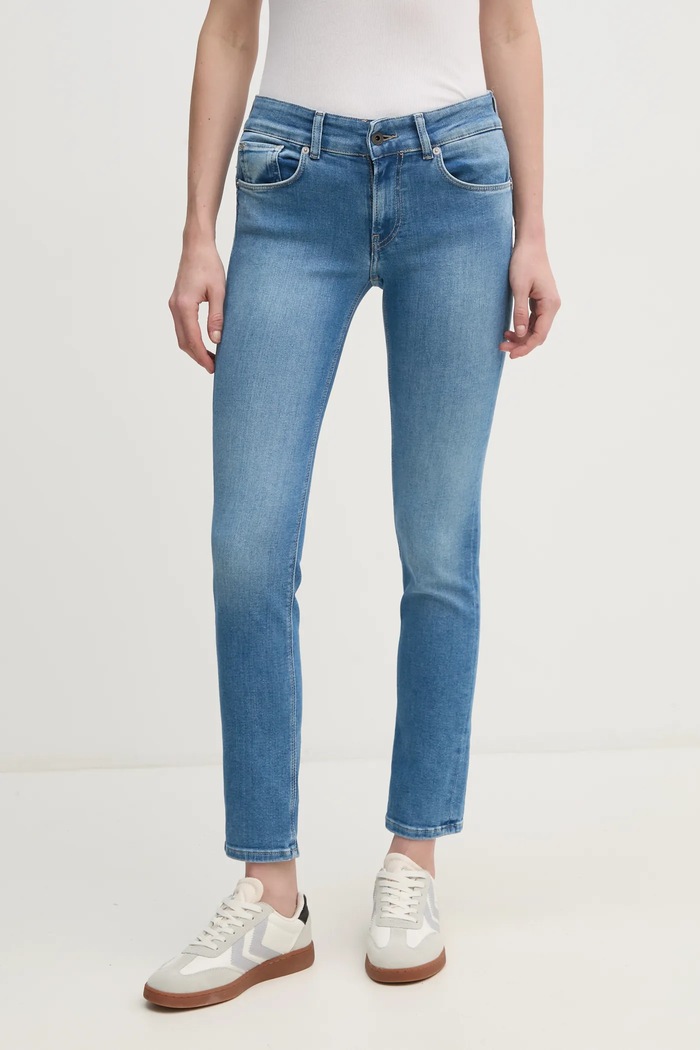 Rifle Pepe Jeans SLIM JEANS LW NEW BROOKE Planet friendly modrá PL204737NC2