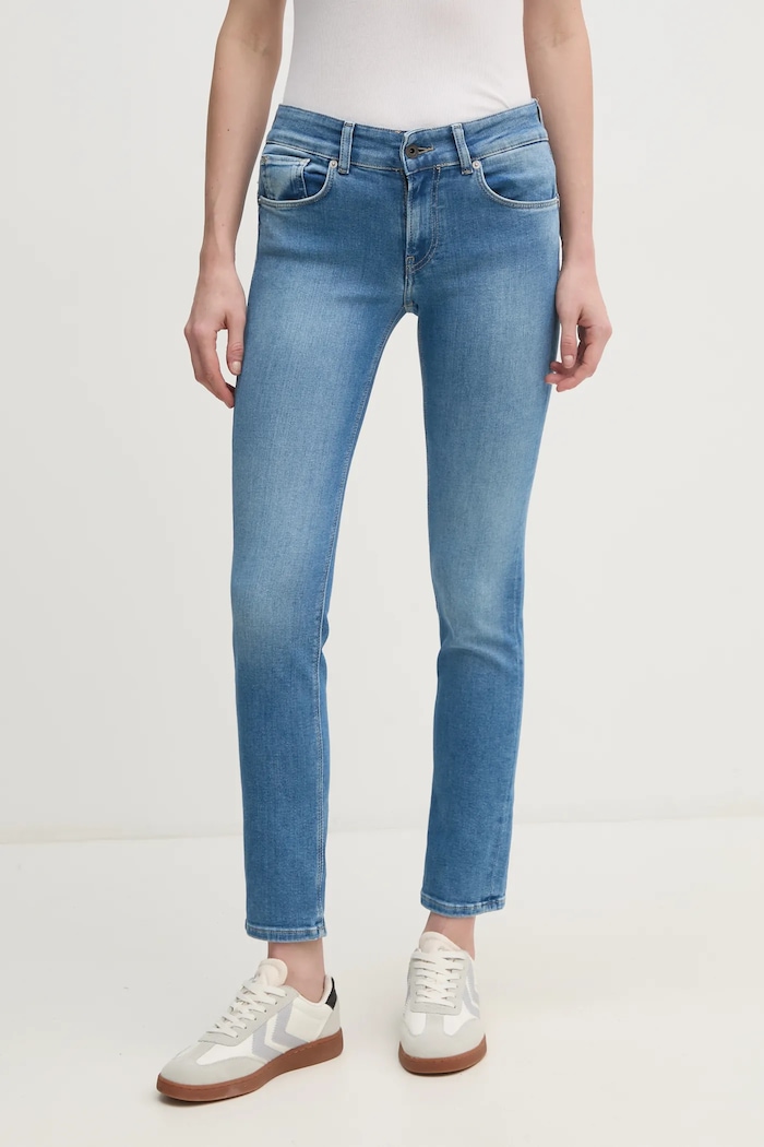 Rifle Pepe Jeans SLIM JEANS LW NEW BROOKE Planet friendly modrá PL204737NC2