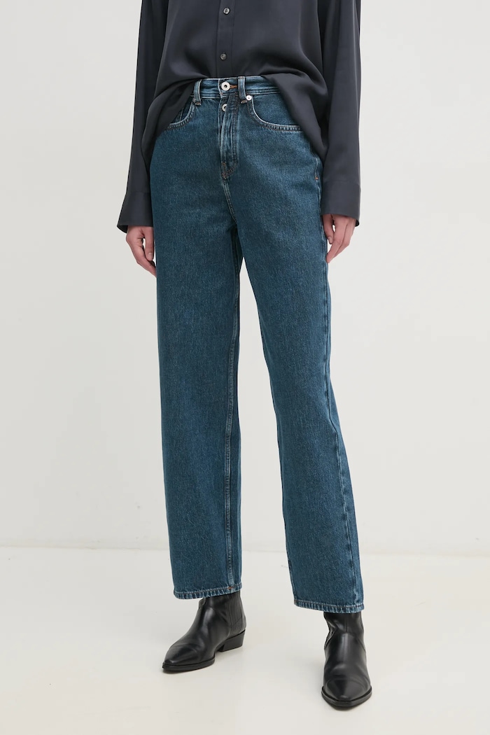 Džíny Pepe Jeans BARREL JEANS UHW ADDISON Planet friendly modrá PL204739EF2