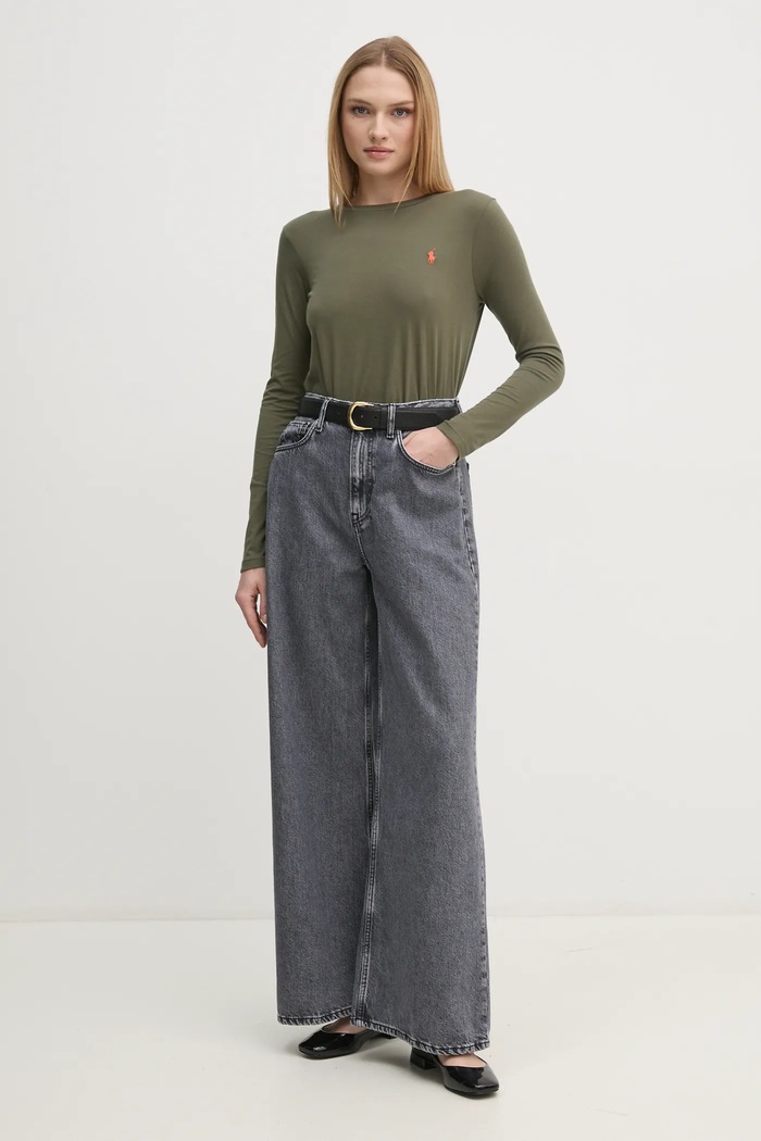 Pepe Jeans jeansy WIDE LEG JEANS UHW JAIMY PL204740UM0 szary SS25